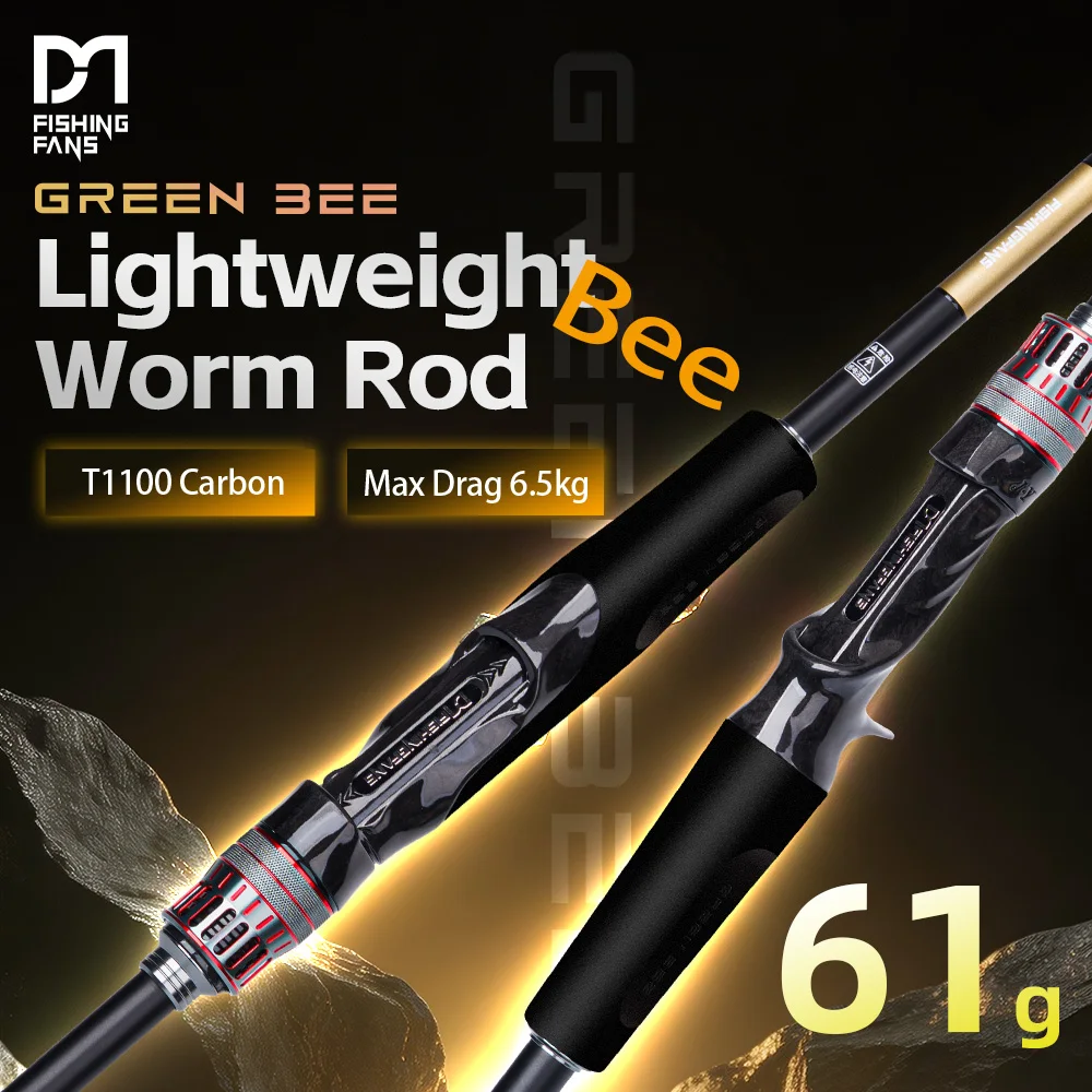 Caña lubina barco Fishingfans Greenbee T1100 de carbono con guías - imagen 5