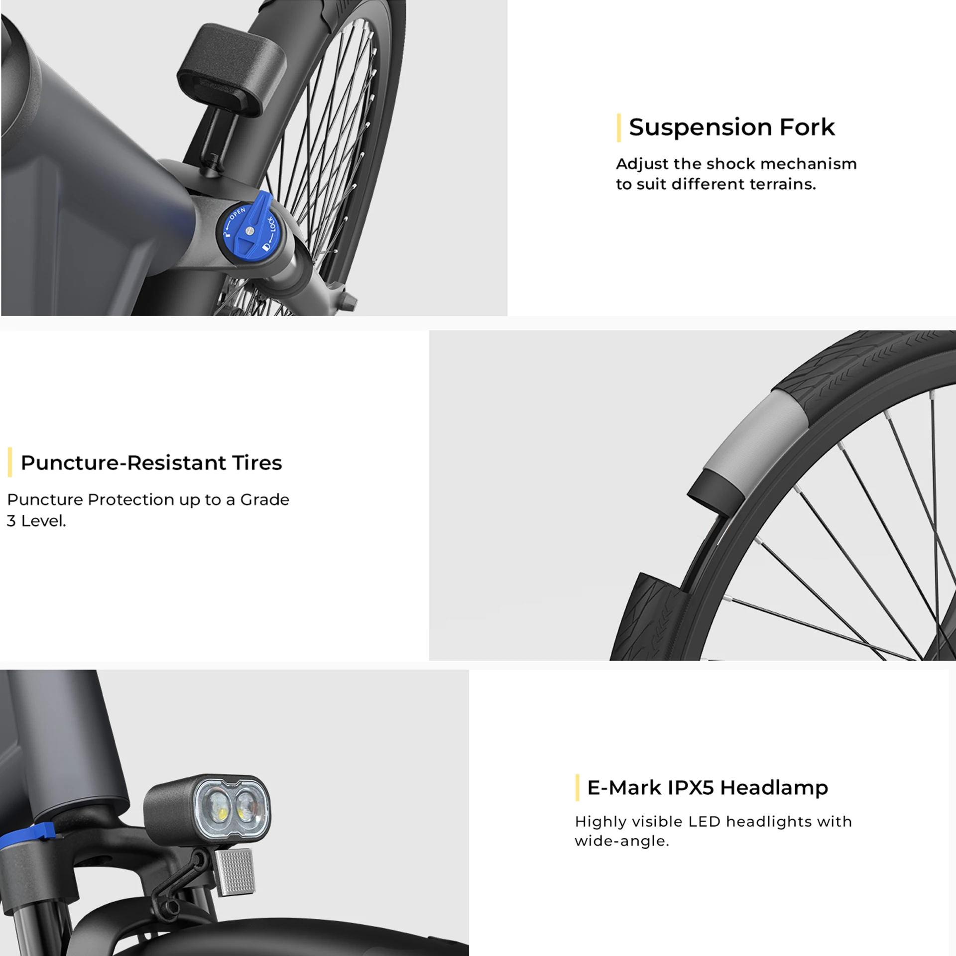 Bicicleta eléctrica PVY Air 28 Pro urbana con sensor de par - imagen 4