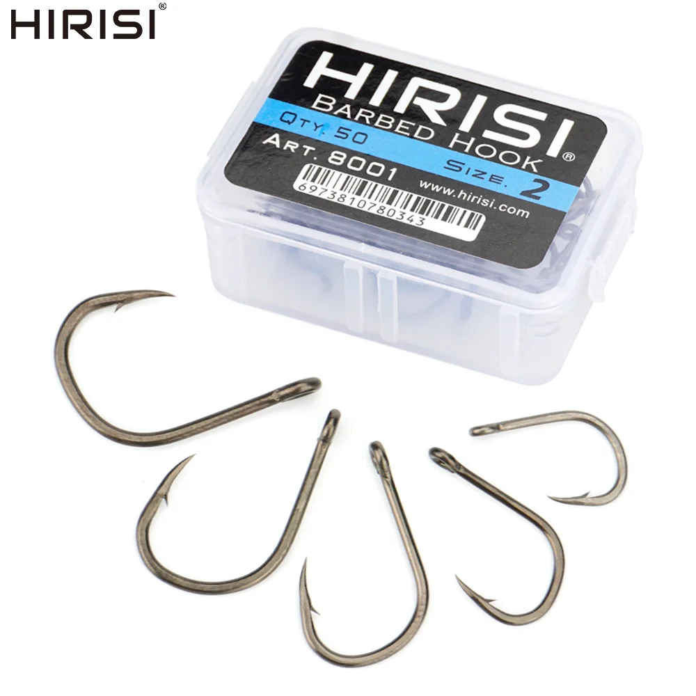 Anzuelos de Pesca Hirisi 8001 con recubrimiento PTFE y ojo - imagen 2