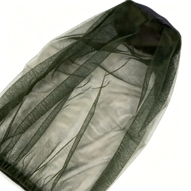 Sombrero de pesca verde con malla antimosquitos y cobertura facial