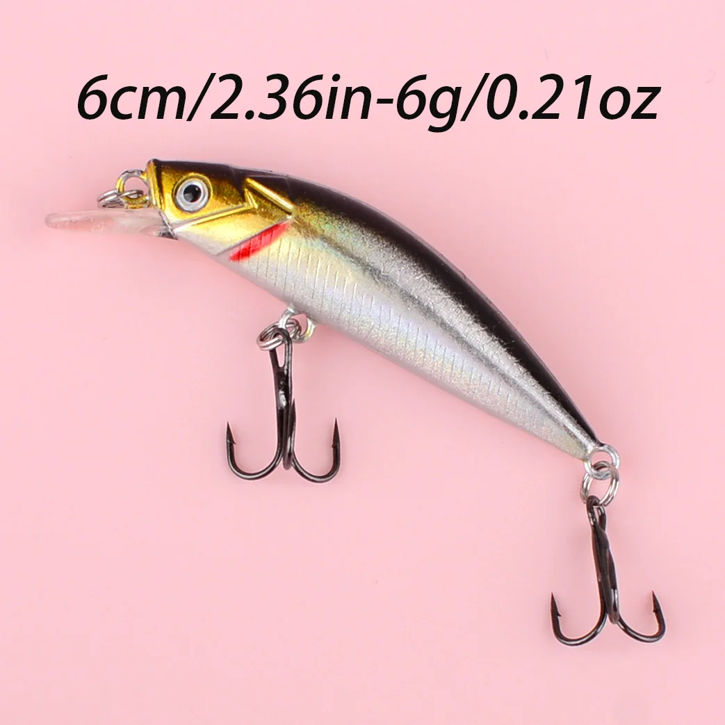 Crankbait sumergible de plástico duro para trucha y lubina