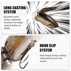 B&U Glide Swimbait flotante para lucio, lubina y bagre