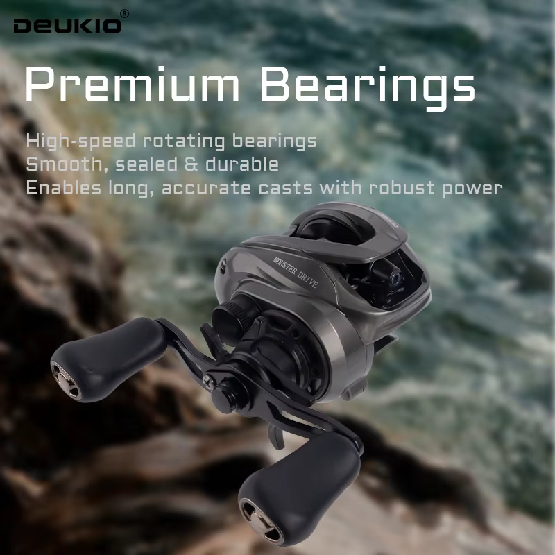 DEUKIO Carrete Baitcasting Ultraligero Doble Arrastre Salada y Dulce