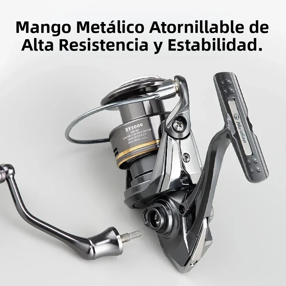 Carrete Giratorio Huidiao Surf – Freno 18KG Rodamientos Inoxidables - imagen 3