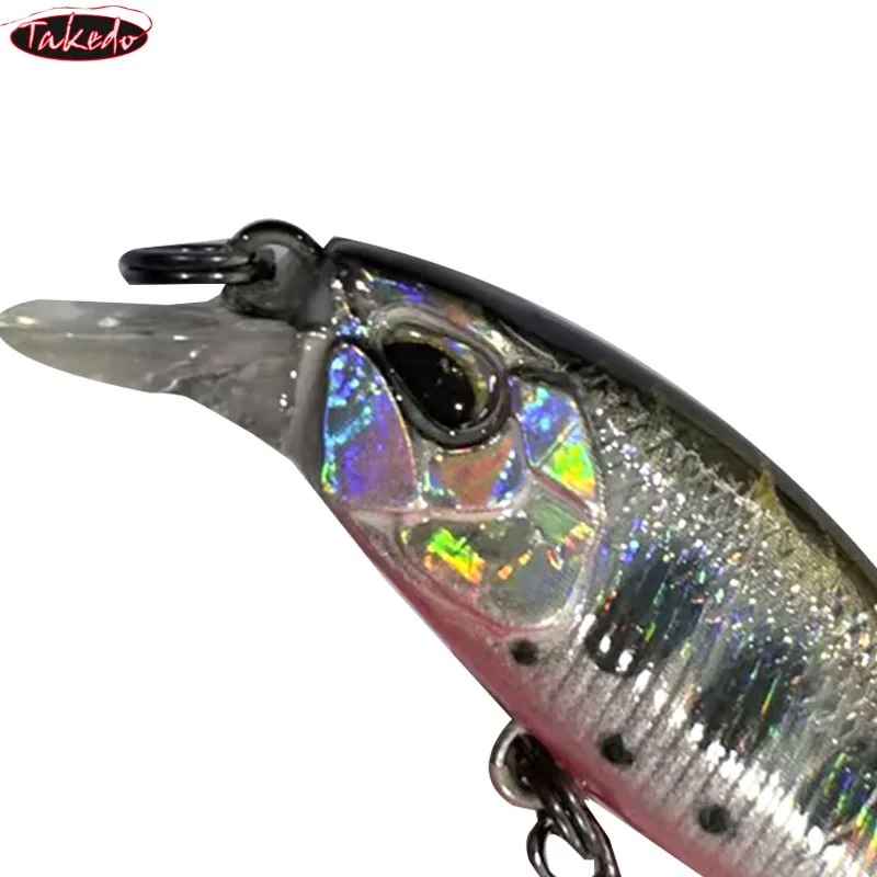 TAKEDO Minnow de hundimiento lento con anzuelo triple para lubina - imagen 2