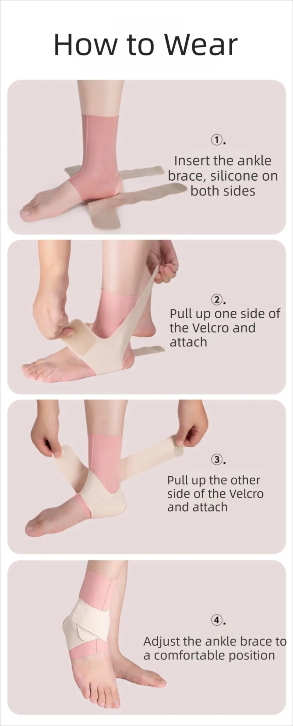 Soporte de tobillo elástico ajustable