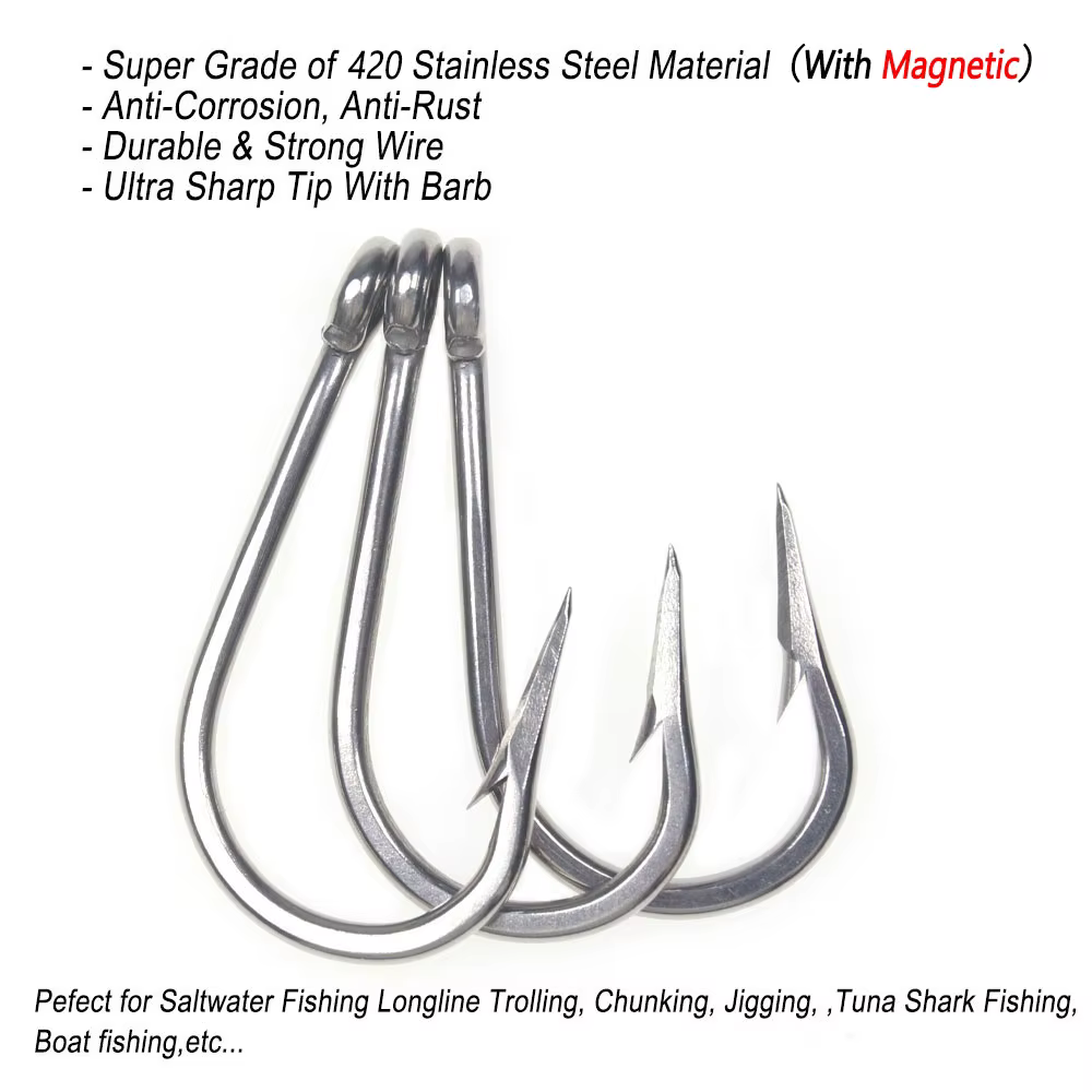 Bimoo Anzuelo Jig Head Inoxidable para Atún y Tiburón - imagen 4