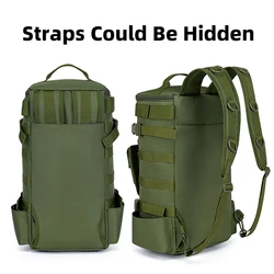 Mochila de pesca multifuncional con soporte para caña y Molle