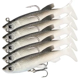 ALASICKA Swimbait de silicona - Señuelo T-tail para carpa