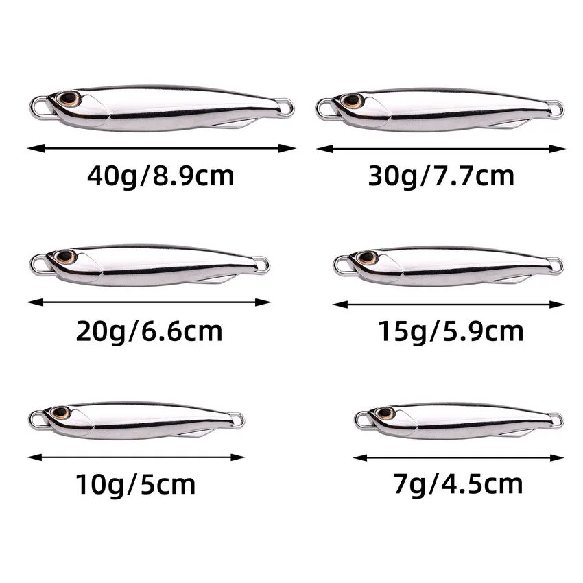 Jig Heads Metal Fundido 10-40g – Set Lubina (10 uds) - imagen 5
