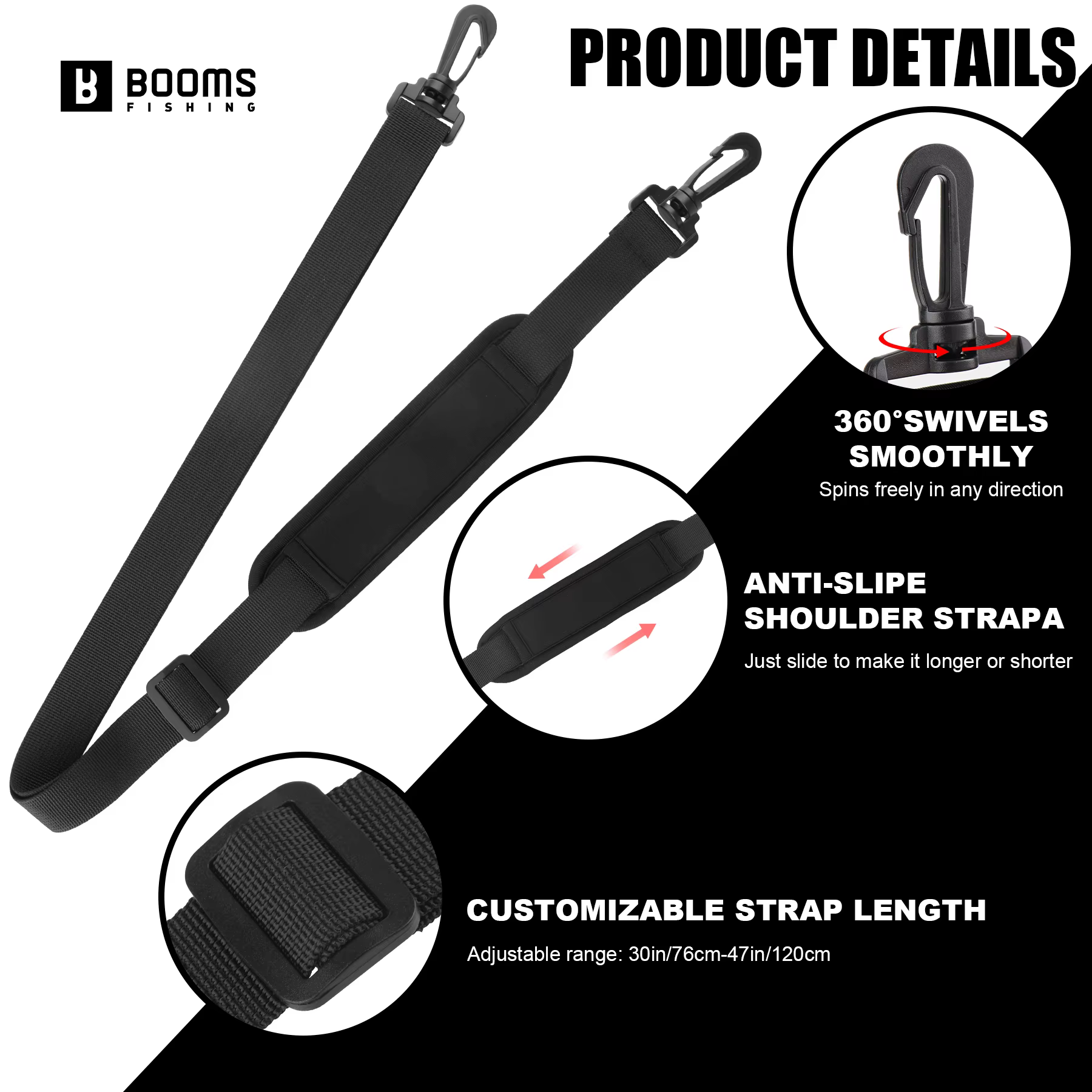 Booms RS7 Funda protectora para caña de pescar con correa ajustable - imagen 5