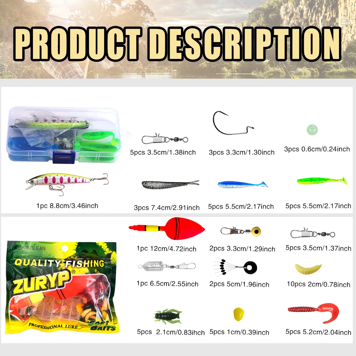 Señuelo pequeño del kit ideal para técnicas de recogida lenta