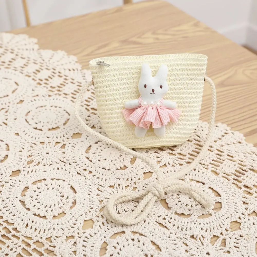 Bandolera infantil mini tejida conejito al hombro cruzada - imagen 5