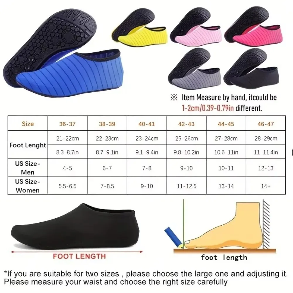 Zapatos acuáticos unisex con suela de goma antideslizante