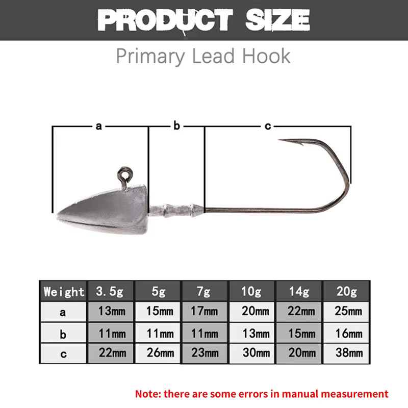 Jig Head de plomo Topline – Anzuelos para vinilo y cebo blando - imagen 4