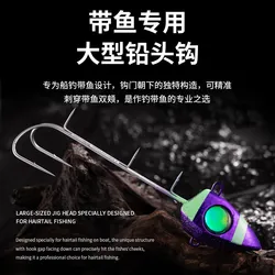 ECOODA Jig metálico luminoso cabeza triangular para pesca alta mar
