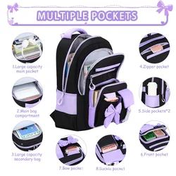Mochila infantil impermeable con lonchera y estuche – capacidad