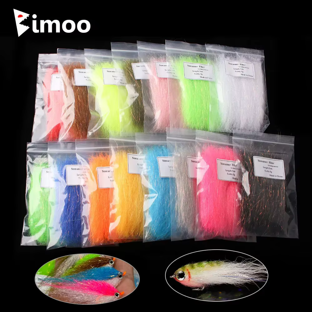 Bimoo Slinky Streamer Fibra Flash - pesca en agua salada - imagen 3