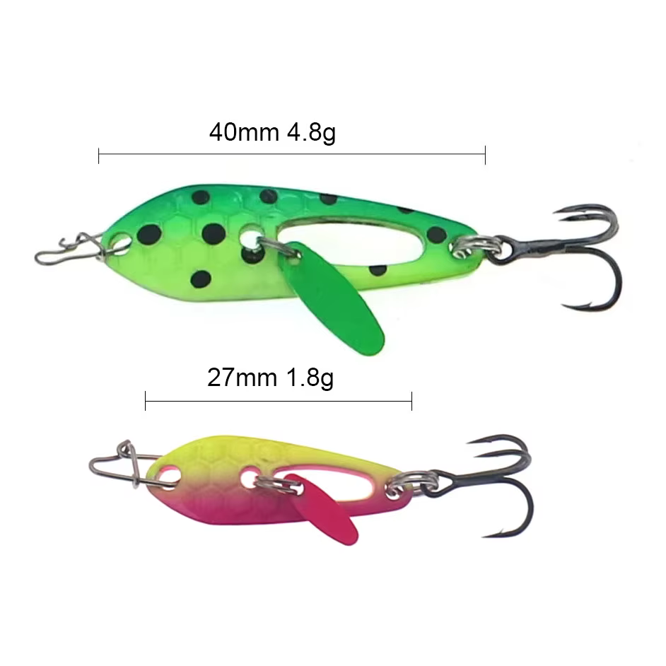 Señuelo cuchara 1,8-4,8g con sonaja y lentejuelas – Para carpa lubina - imagen 2