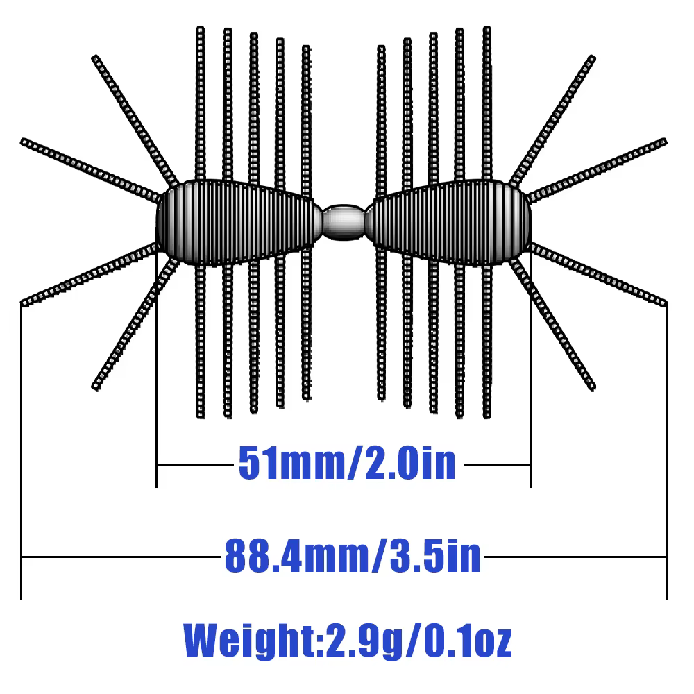B&U Larva 50mm – Cebo blando para lubina y perca - imagen 4