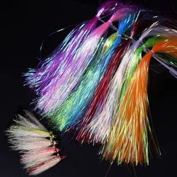 Gliss Strands Flash Tinsel Irisado Arcoíris Corrugado Montaje Moscas