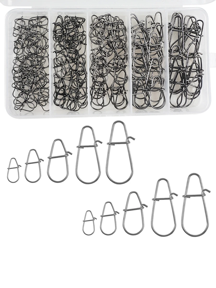 Set de clips de pesca Duo Lock en acero inoxidable