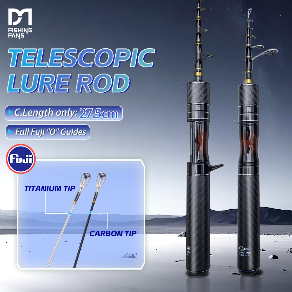 Caña telescópica FUJI de carbono FISHINGFANS – punta sólida - imagen 5