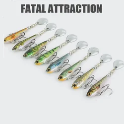 Señuelo vibratorio Spintail escamas 3D y lentejuelas giratorias