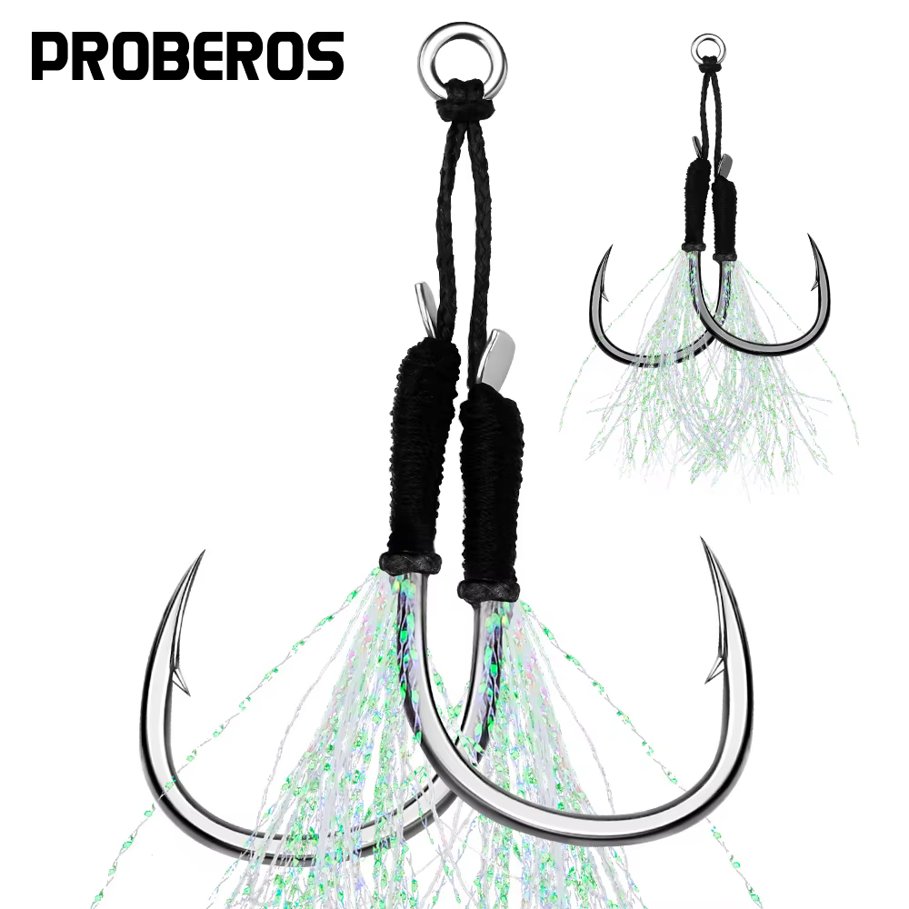PROBEROS Anzuelos metal para jigging – Cuchara y anillo pl