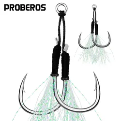 PROBEROS Anzuelos metal para jigging – Cuchara y anillo pl