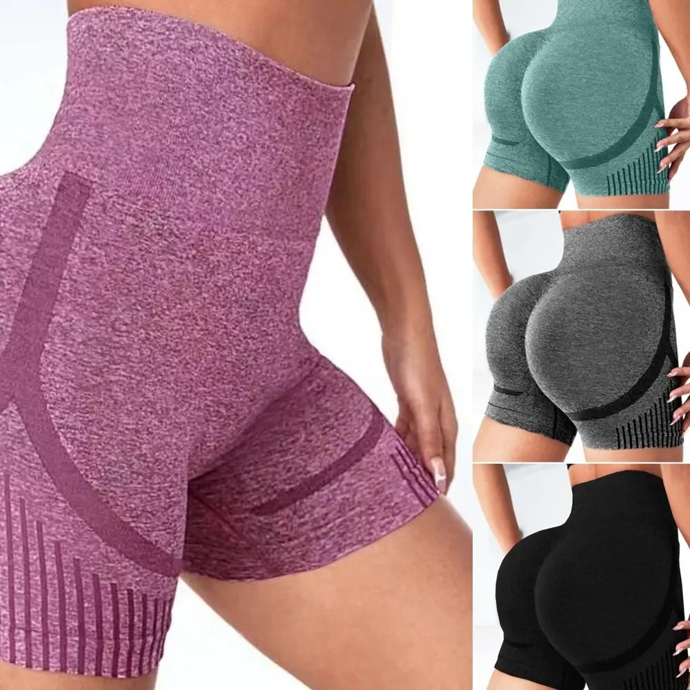 Shorts de yoga cintura alta con control de abdomen y sin costuras - imagen 4