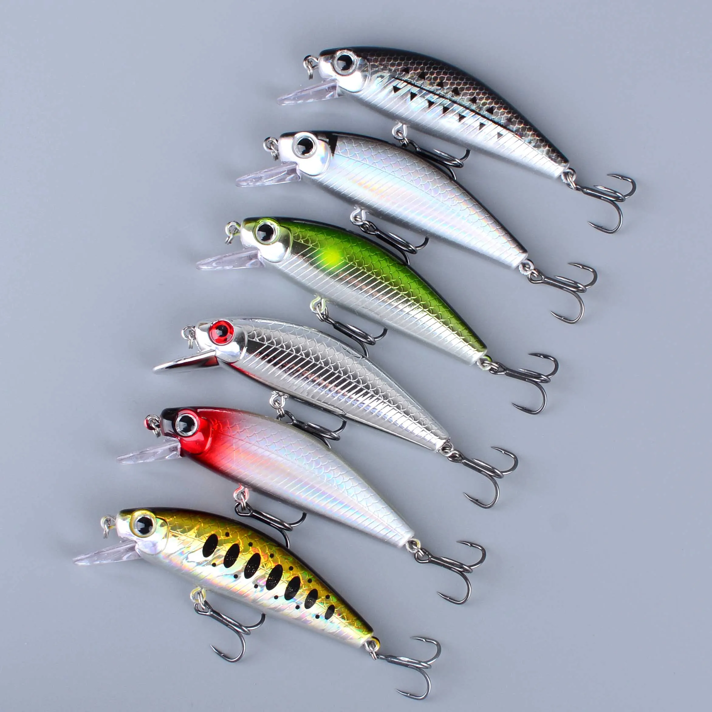 Señuelo Minnow con ojos 3D, cebo duro tipo wobler y jig - imagen 5