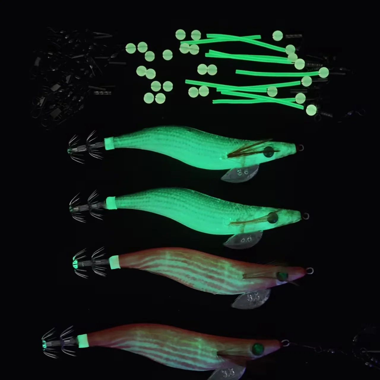 Señuelo EGI luminoso para calamar anti-enredos – pesca salada - imagen 2
