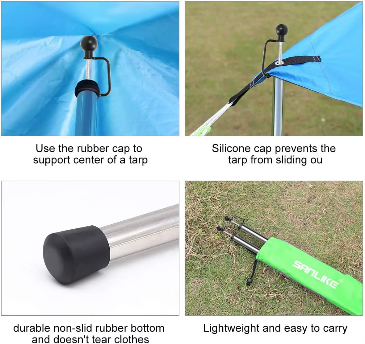 Postes de lona ajustables SANLIKE para toldo al aire libre