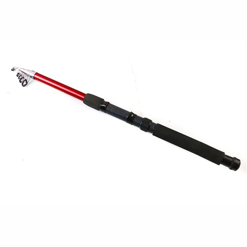 Caña telescópica de fibra de vidrio para pesca deportiva exterior