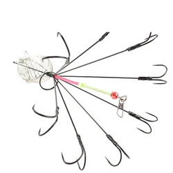 Anzuelo de pulpo acero al carbono jaula cebo metal para feeder carpa