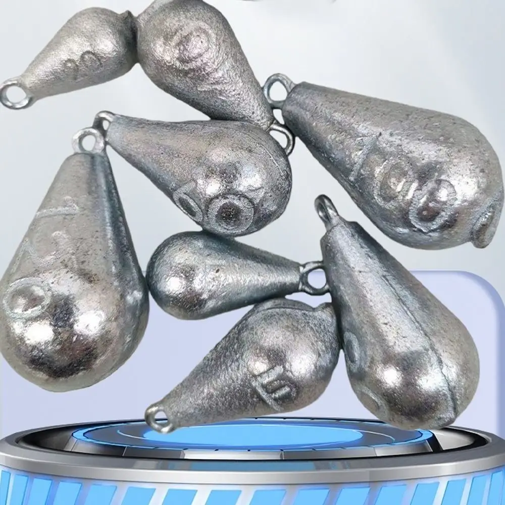 Plomos de pesca galvanizados lágrima con anilla para anzuelo - imagen 5