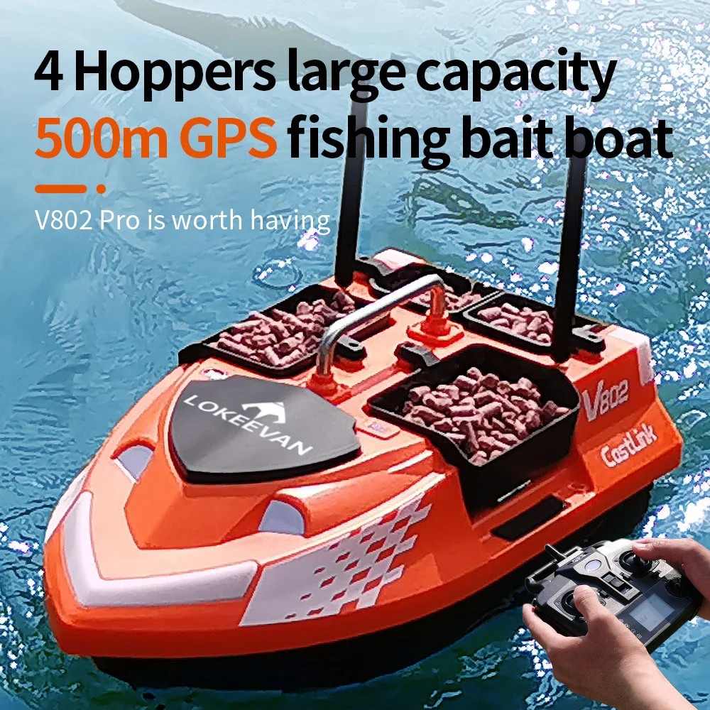 Barco cebador RC V802 Pro con diseño orientado a la estabilidad