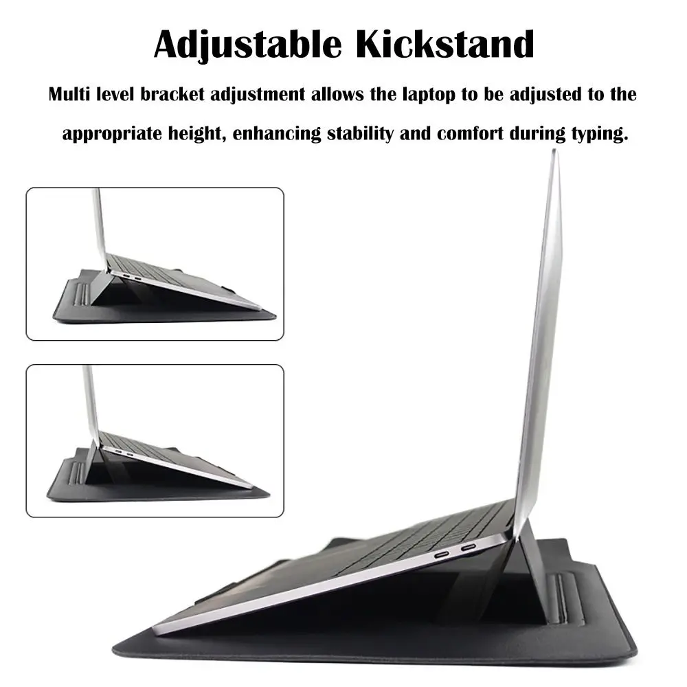 Funda impermeable para portatil 13-15 pulgadas con soporte y cuero PU - imagen 3