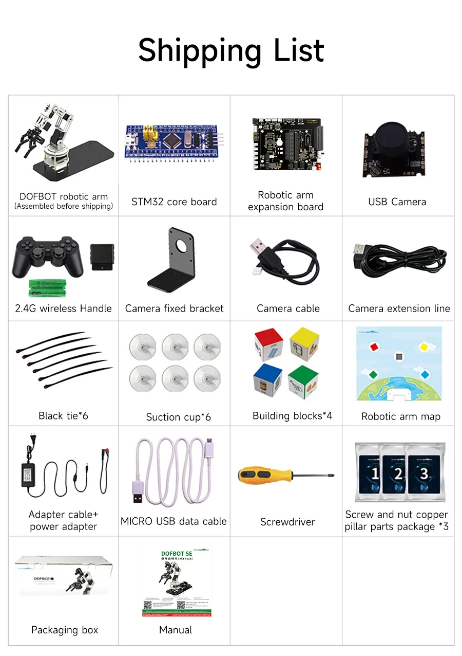 Kit y componentes del DOFBOT SE