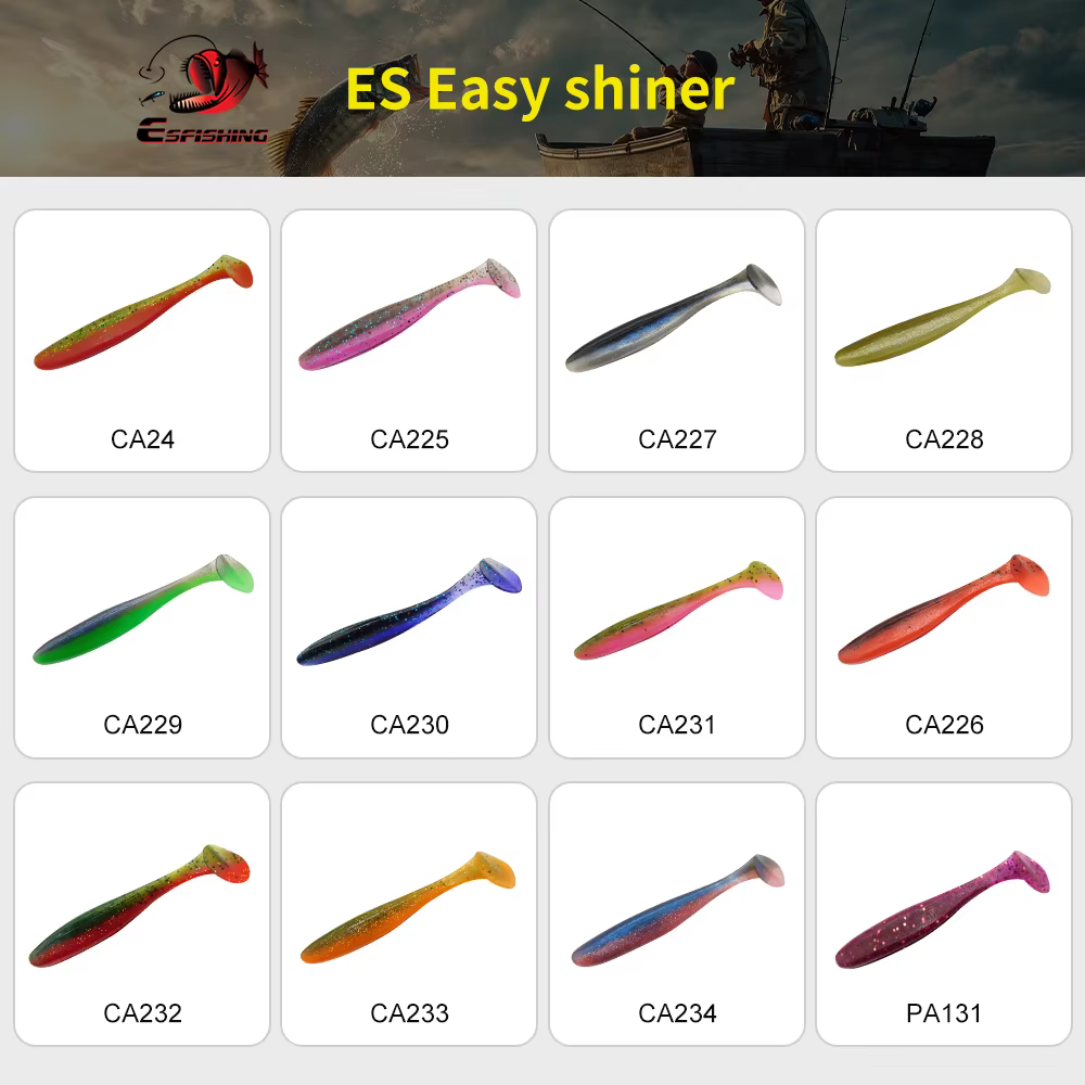 ESFISHING Super Easy Shiner – Señuelo shad blando 100mm agua salada - imagen 5