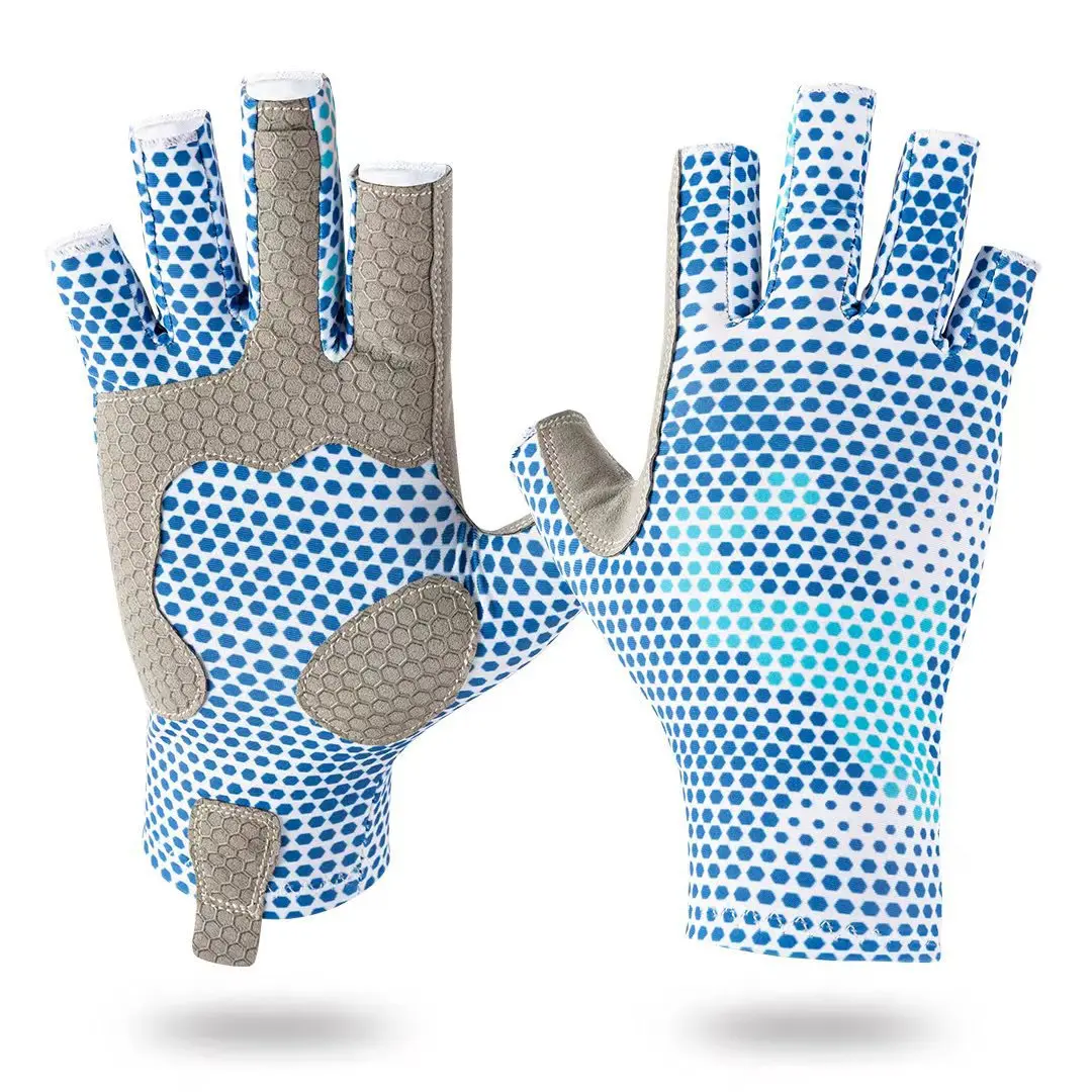 Guantes de pesca medio dedo antideslizantes – Protección UV UPF50 - imagen 5