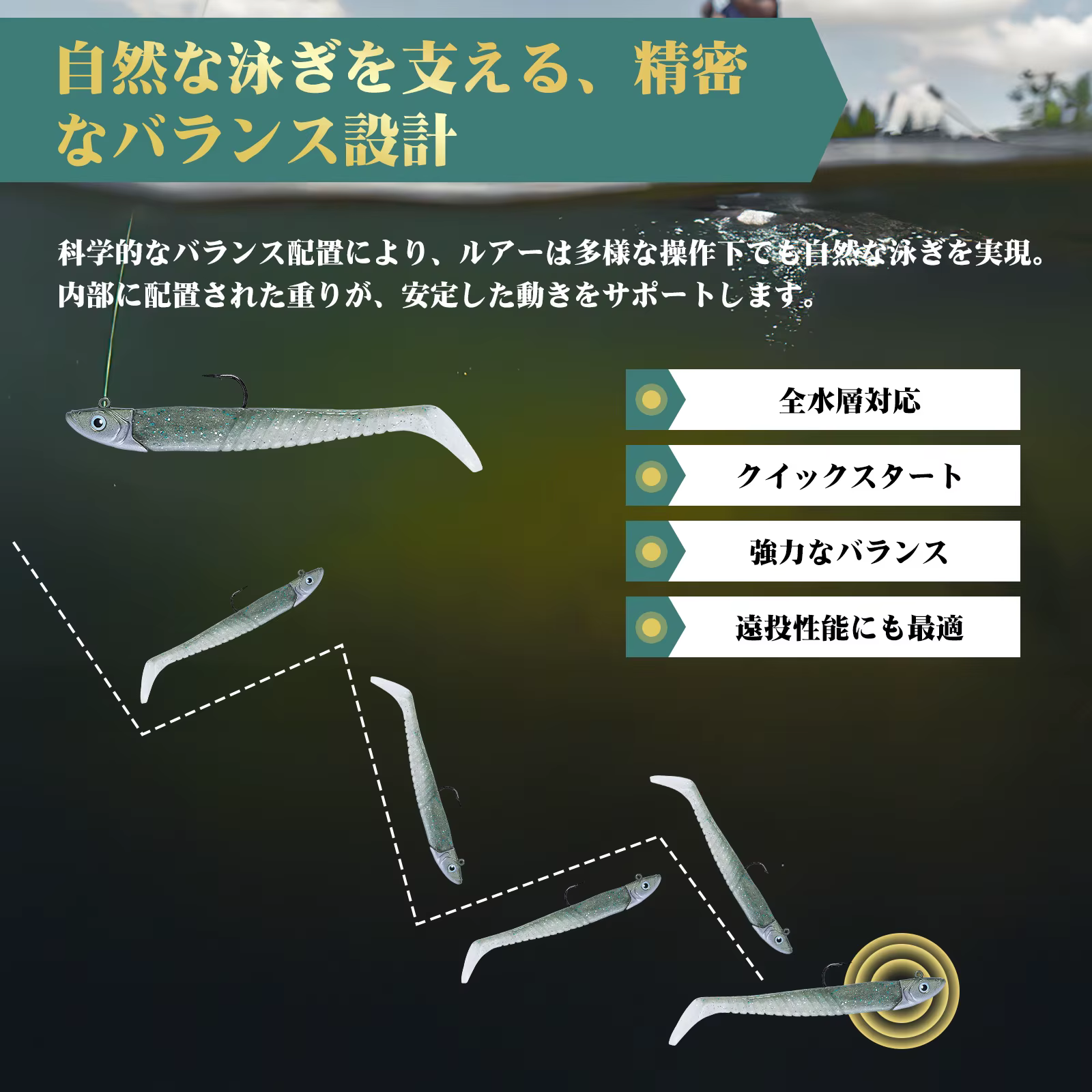Señuelos Paddle Tail Goture 10.5cm – Vinilo para lubina - imagen 5