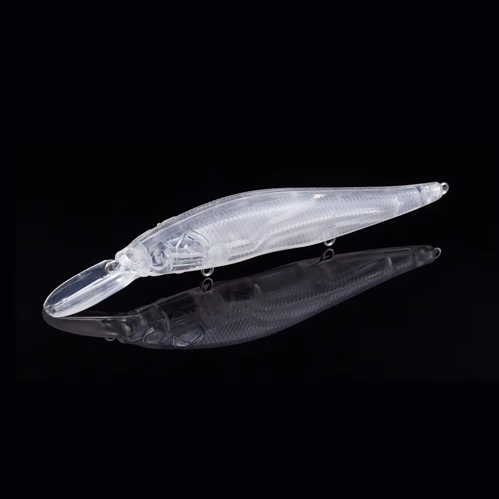 Hanlin Jerkbait ABS transparente – señuelo sin pintar