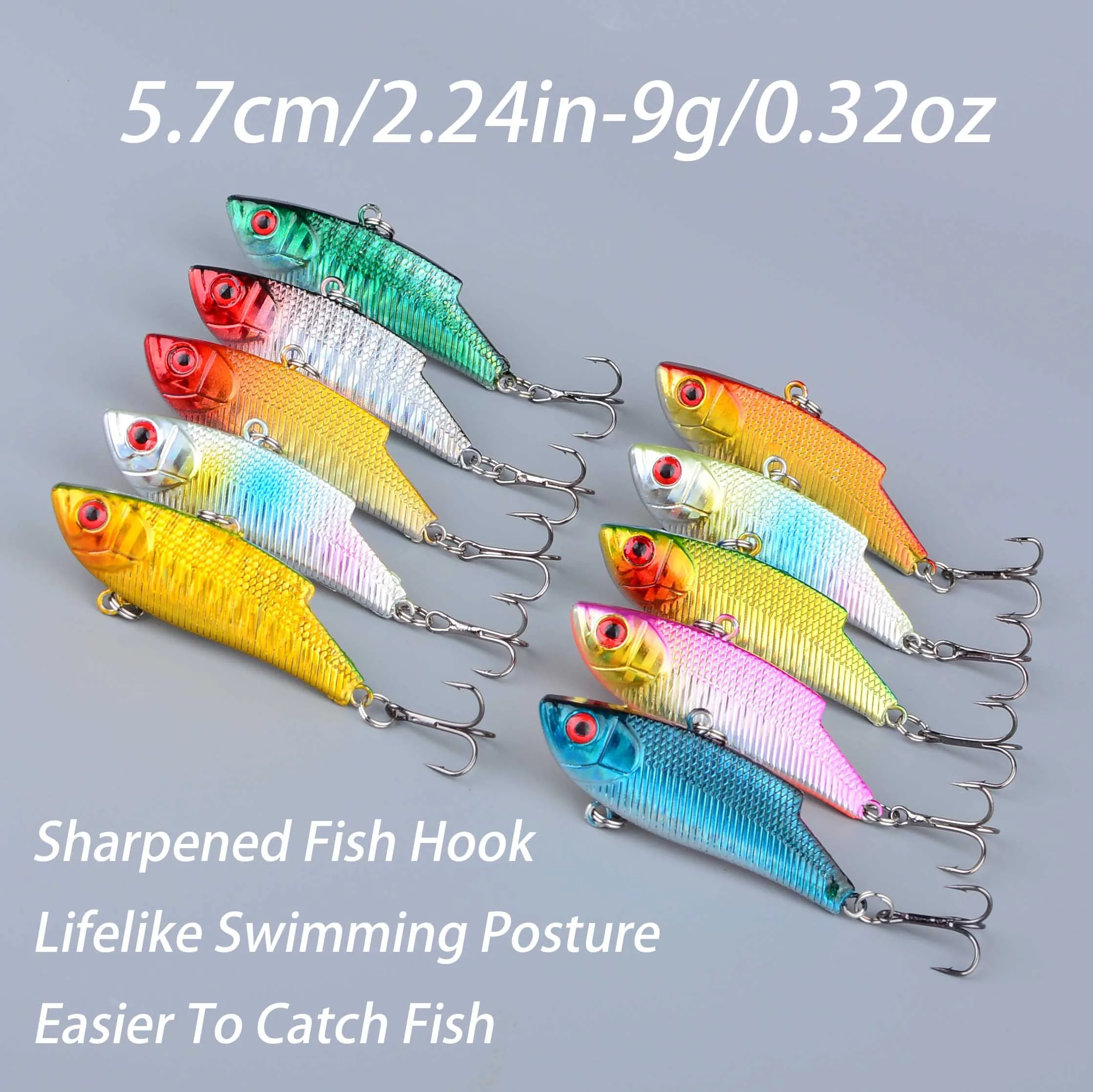 Señuelo VIB hundimiento con vibración y ruido para pesca en hielo - imagen 3