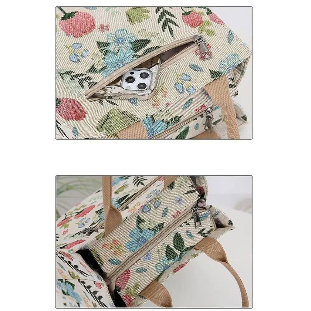 Bolsa térmica impermeable estampado floral gran capacidad aislada - imagen 4