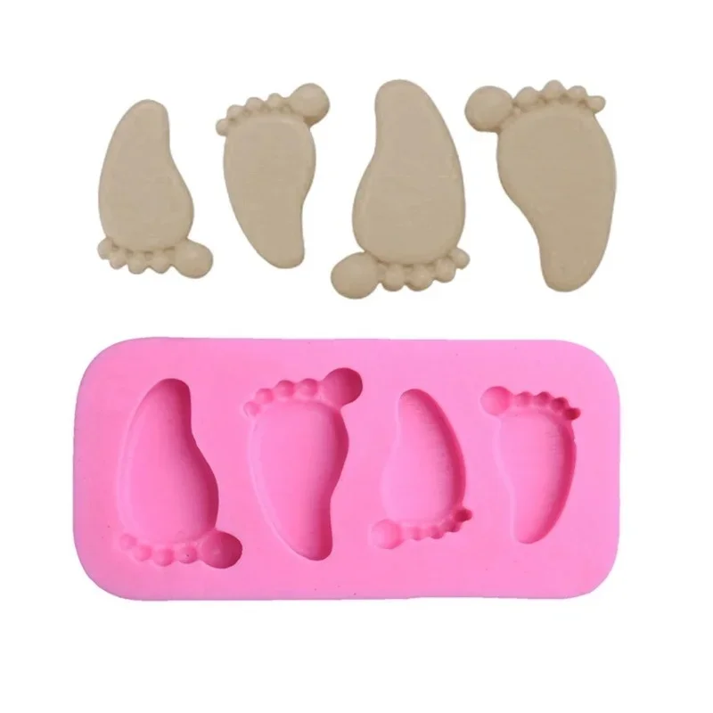 Molde 3D pies de bebé para fondant