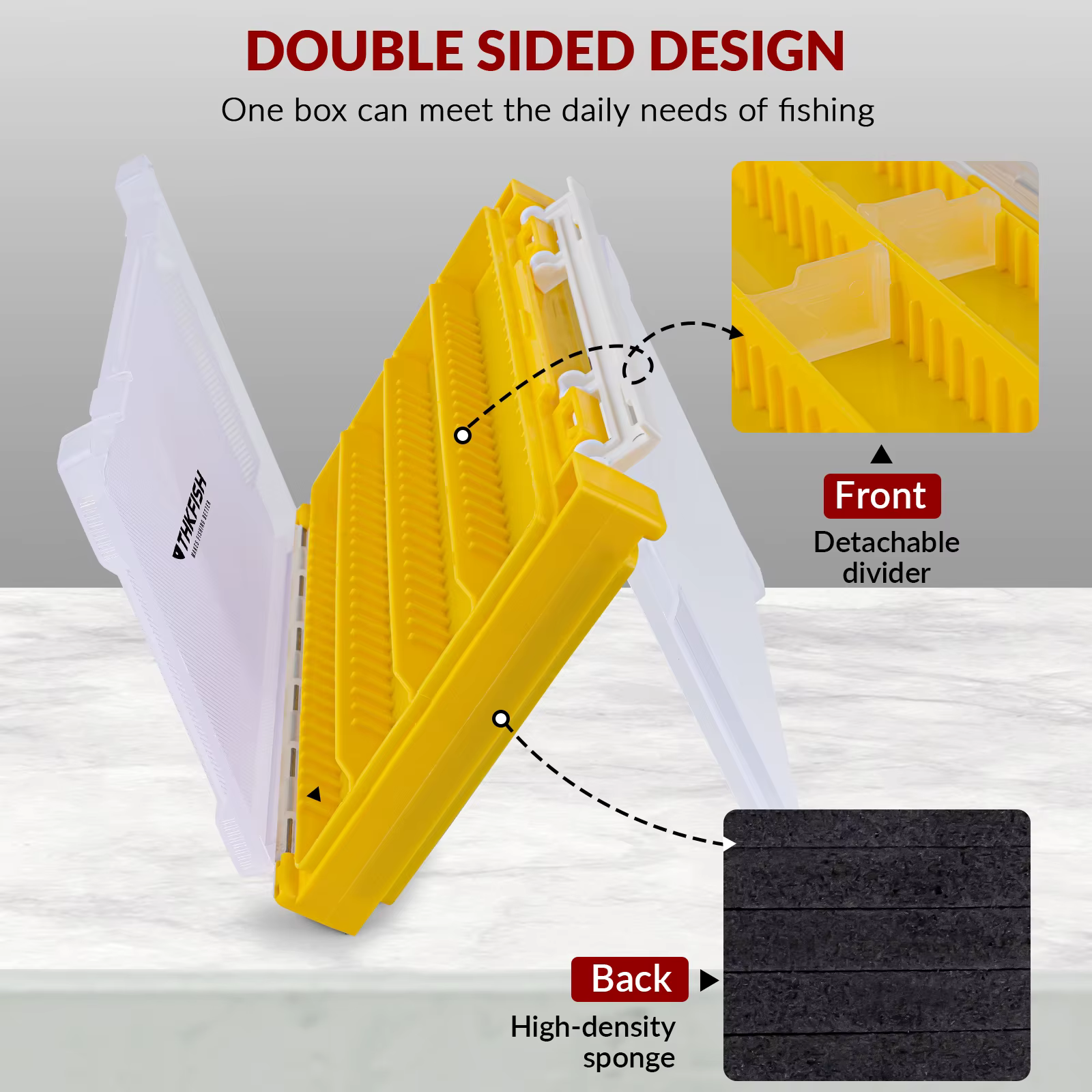 Caja de Aparejos THKFISH Doble Cara – Organizador de Señuelos - imagen 4
