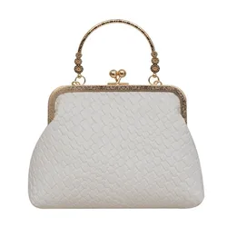 Bolso bandolera de cuero PU mujer vintage con correa cadena