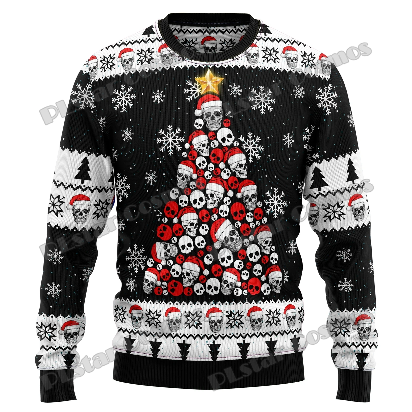 Jersey de Punto 3D Calavera y Pino KMY15 – Estilo Casual - imagen 3